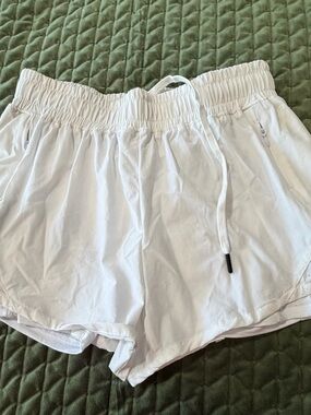 Ultra white running athletic shorts size small